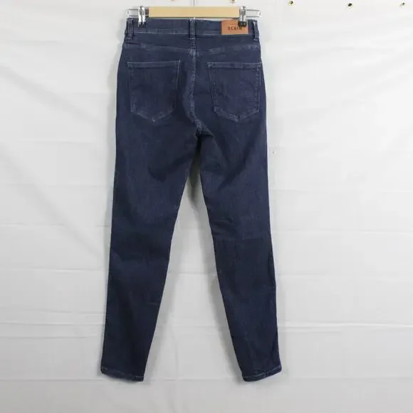 Sezane Jeans Womens 29 Brut Sexy Straight Slim Blue Quiet Luxury Minimalist - Picture 7 of 16